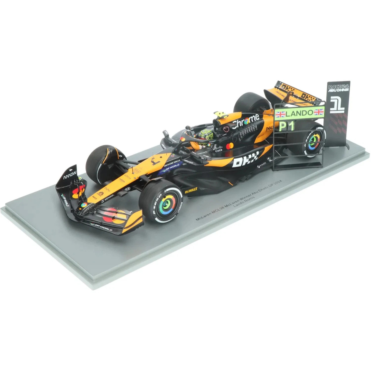 1/18 Spark 2024 Formula 1 McLaren MCL38 McLaren Winner Abu Dhabi