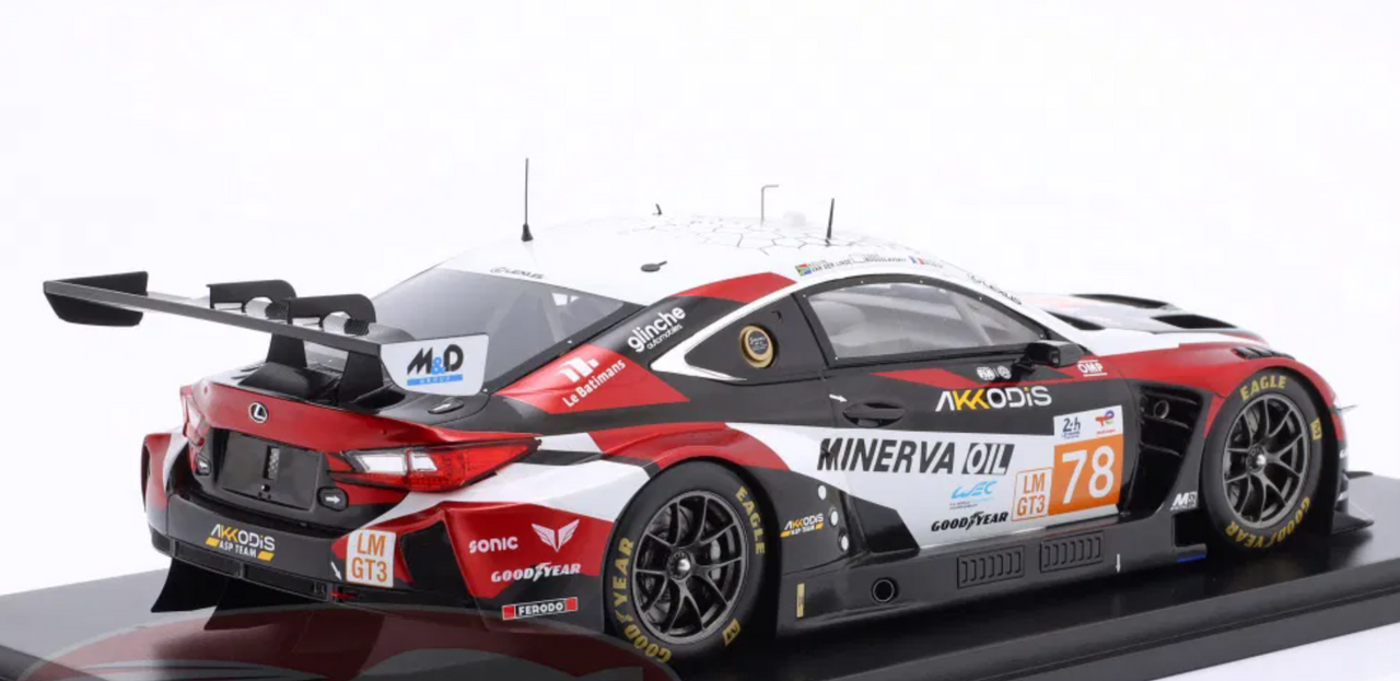 1/18 Spark 2024 Lexus RC F GT3 #78 Akkodis ASP Team Le Mans 24H K.Van Der Linda, T.Boguslavskiy, A.Robin Car Model