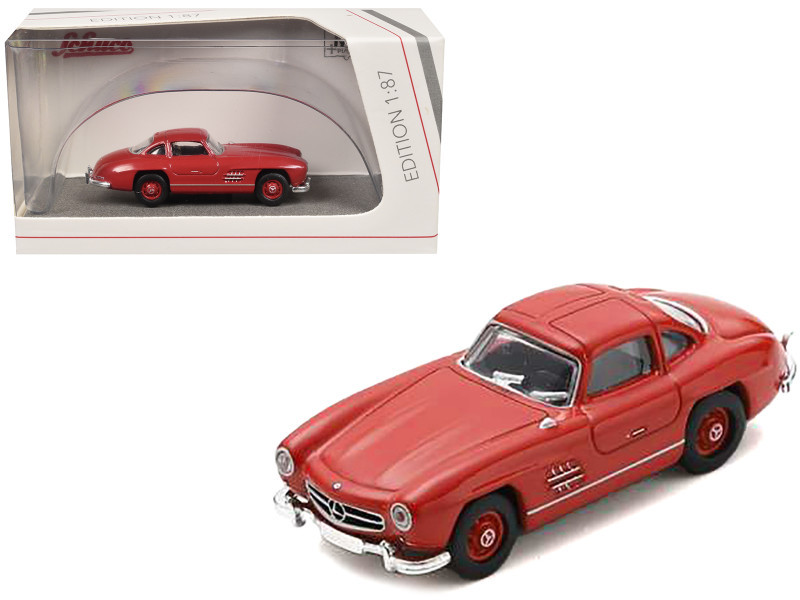Mercedes-Benz 300 SL Gullwing Coupe Red 1/87 (HO) Diecast Model