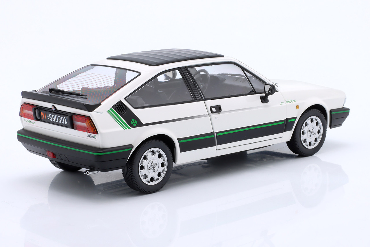 1/18 Mitica 1984 Alfa Romeo Sprint 1.5 Quadrifoglio Verde Balocco Diecast Car Model