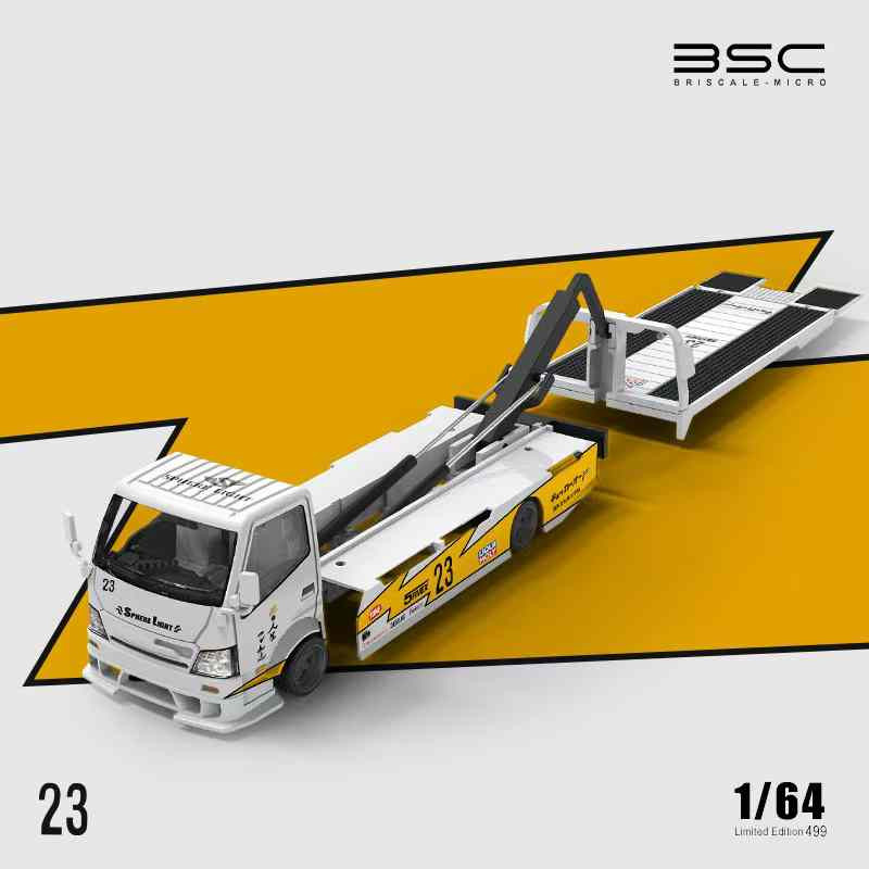 1/64 BSC Hino 300 H300 Tow Truck & Nissan Skyline GT-R GTR R35 #23