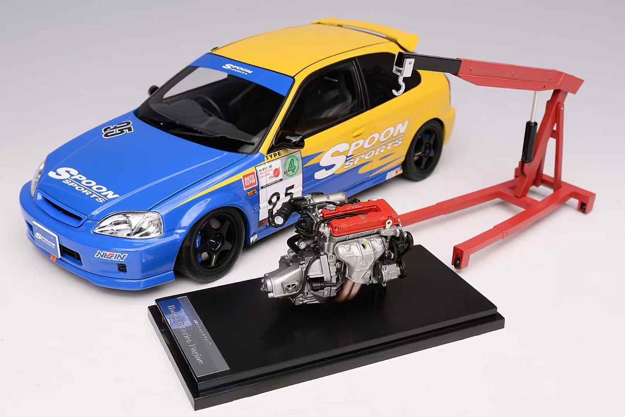 1/18 Motorhelix Honda Civic Type R (EK9) Spoon #95 (Yellow & Blue