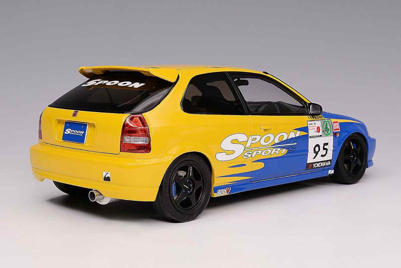 1/18 Motorhelix Honda Civic Type R (EK9) Spoon #95 (Yellow & Blue