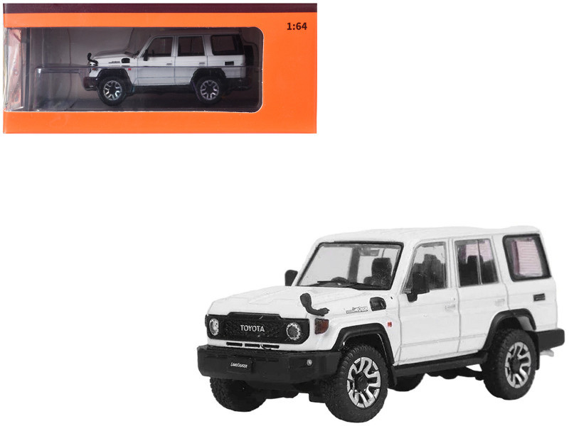 1/64 LCD Toyota Land Cruiser LC70 RHD (White) Diecast Car Model