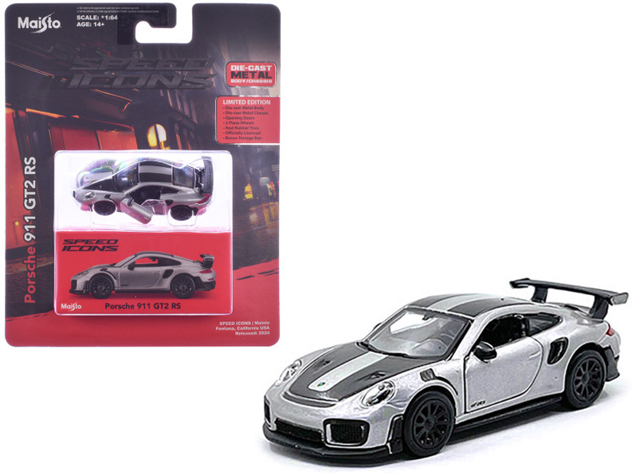 MINIGT Porsche 911 GT2 RS GTシルバーメタリック MiniGT Porsche 911 GT2 RS Weissach Package GT Silver