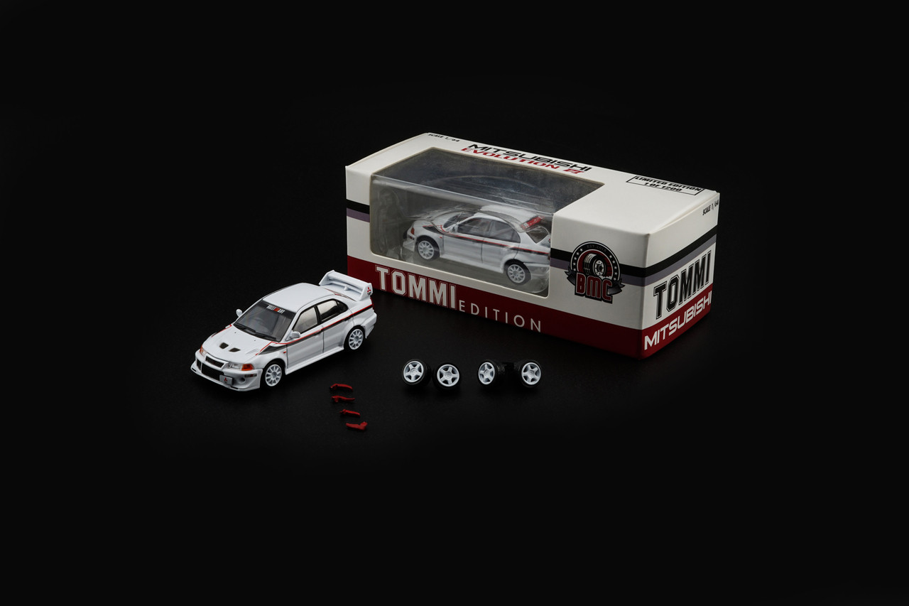 1/64 BM Creations Mitsubishi Lancer EVO 6.5 (White) Tommi Edition Diecast Car Model