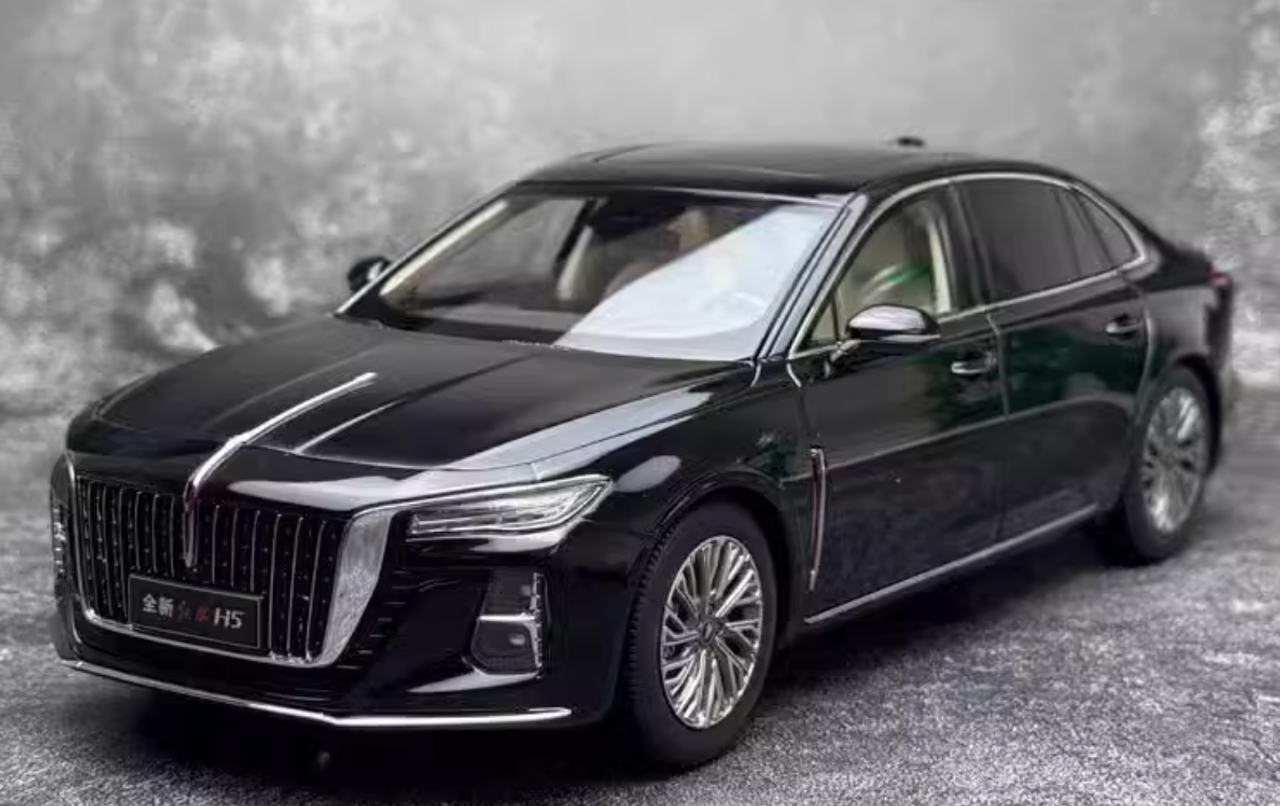1/18 Dealer Edition 2023 Hongqi H5 (Black) Diecast Car Model