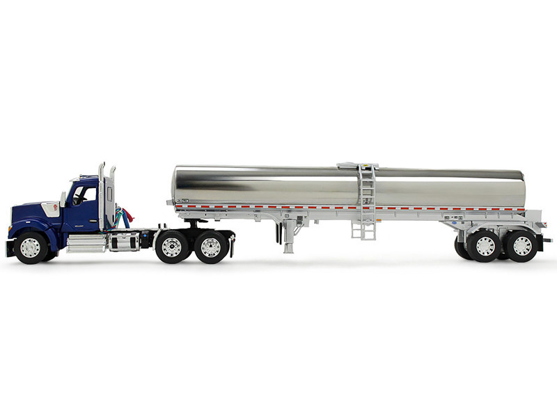 1/64 First Gear Kenworth W990 Day Cab (Viper Blue) with Walker