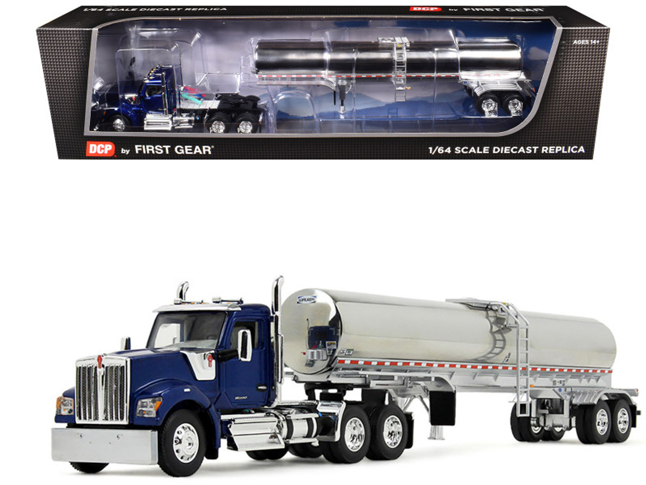 1/64 First Gear Kenworth W990 Day Cab (Viper Blue) with