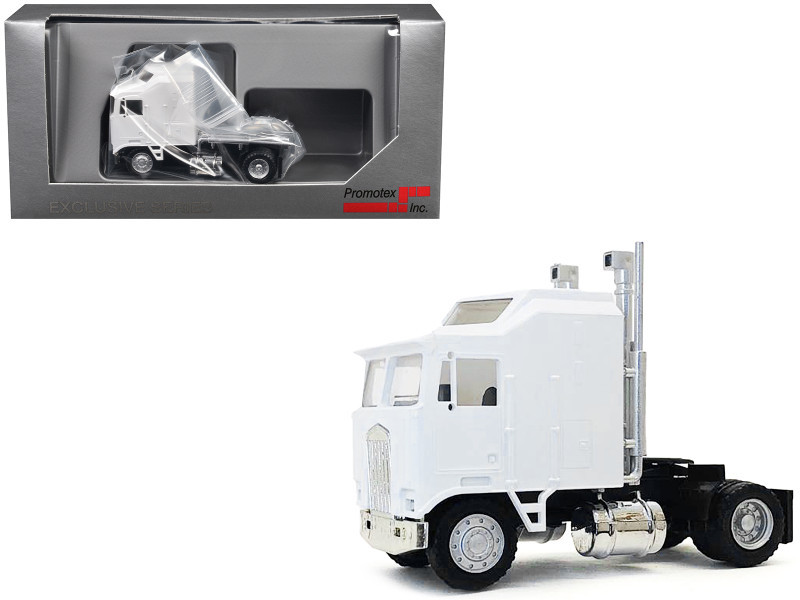 Kenworth K100 Single-Axle Truck with 5-Bar Grill White 1/87 (HO