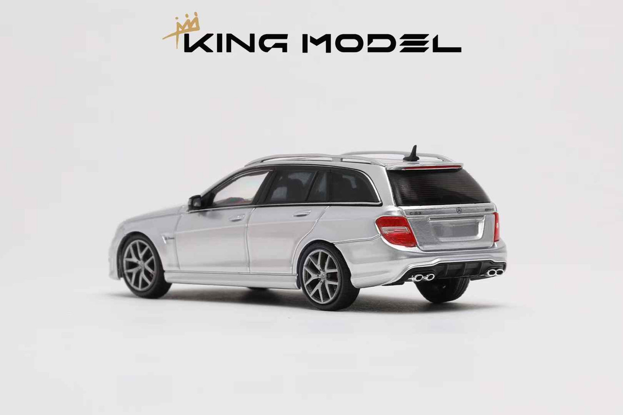 1/64 King Model Mercedes-Benz C63 AMG Wagon W204 (Silver) Diecast