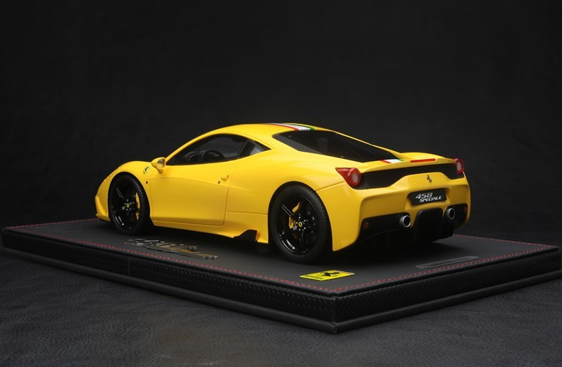 BBR HANDMADE RESIN 1/18 FERRARI 458 SPECIALE (YELLOW)! LIMITED 30