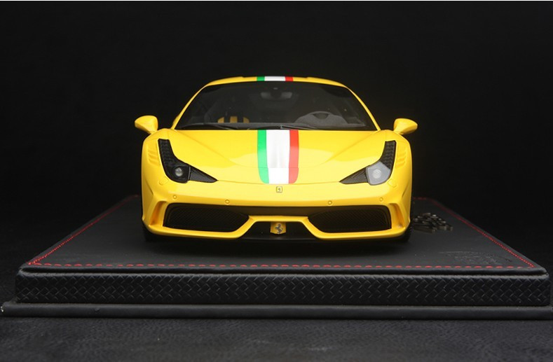BBR HANDMADE RESIN 1/18 FERRARI 458 SPECIALE (YELLOW)! LIMITED 30
