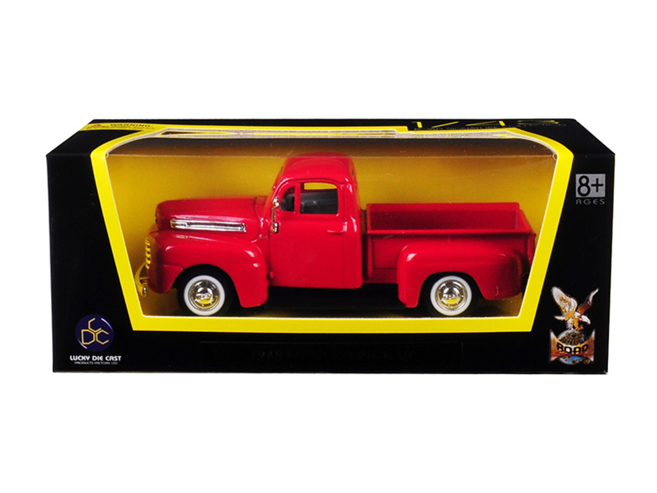 diecast red pickup truck