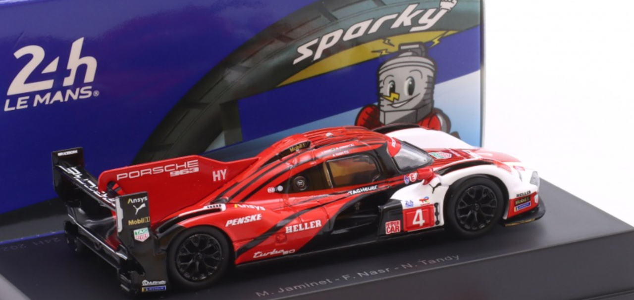 1/64 Spark Porsche 963 No.4 PORSCHE PENSKE MOTORSPORT Le Mans 24H 2024 M. Jaminet - F. Nasr - N. Tandy Car Model