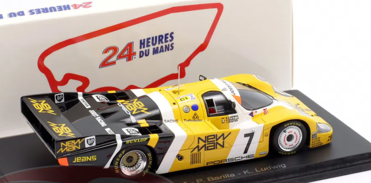 1/43 Spark Porsche 956B No.7 Winner 24H Le Mans 1985 New-Man Joest Racing J. "Winter" - P. Barilla - K. Ludwig Car Model