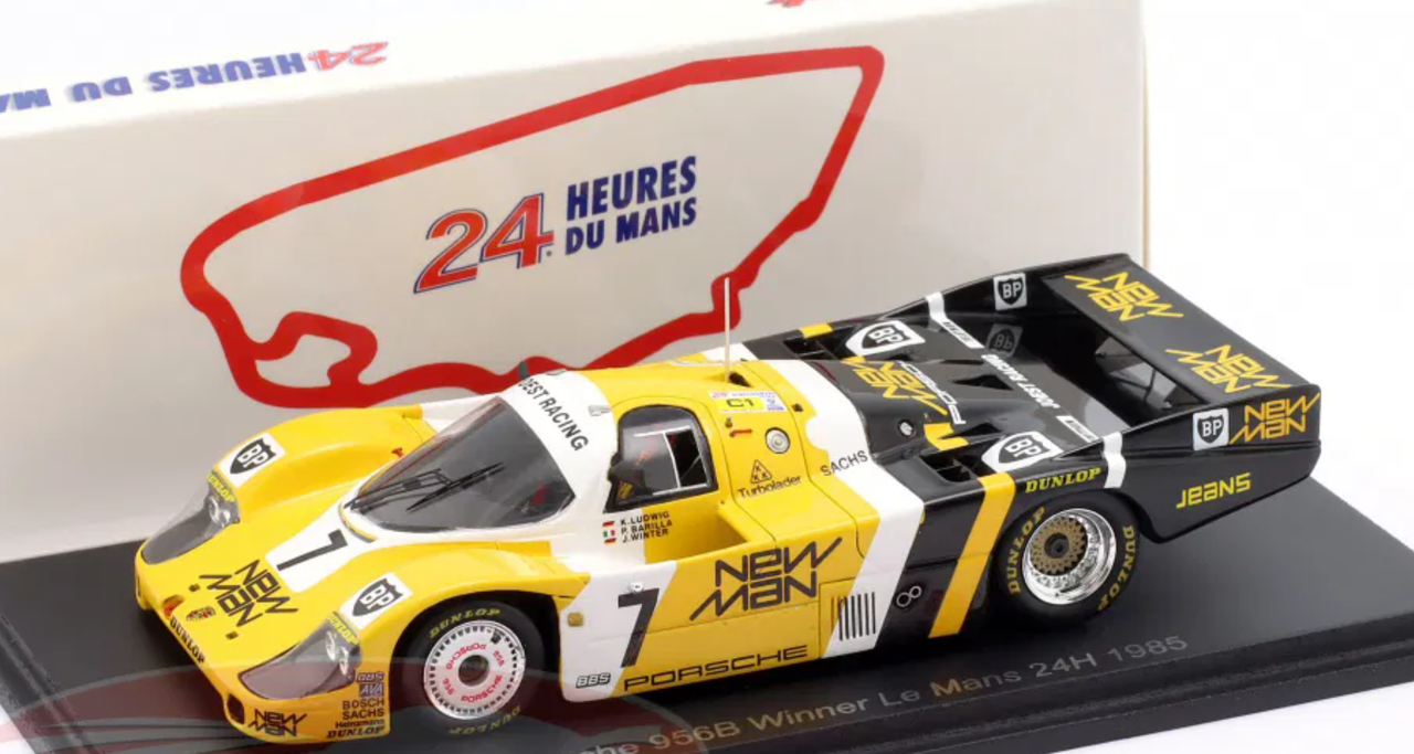 1/43 Spark Porsche 956B No.7 Winner 24H Le Mans 1985 New-Man Joest Racing J. "Winter" - P. Barilla - K. Ludwig Car Model