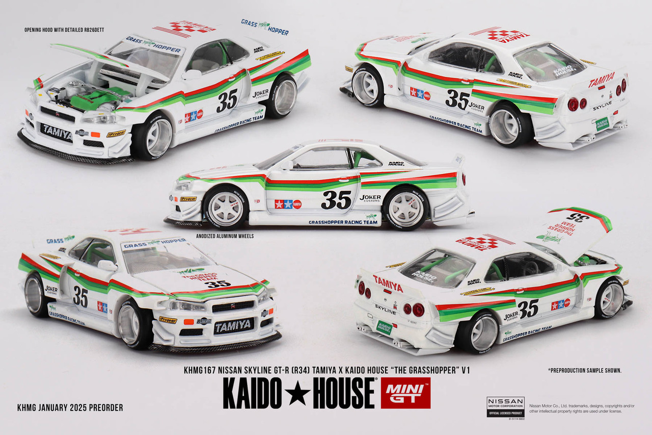 ミニカー KAIDO HOUSE Nissan Skyline GT-R (R34) NISSAN SKYLINE GT-R R34 RHD #0 PINK KAIDO HOUSE 1/64 DIECAST