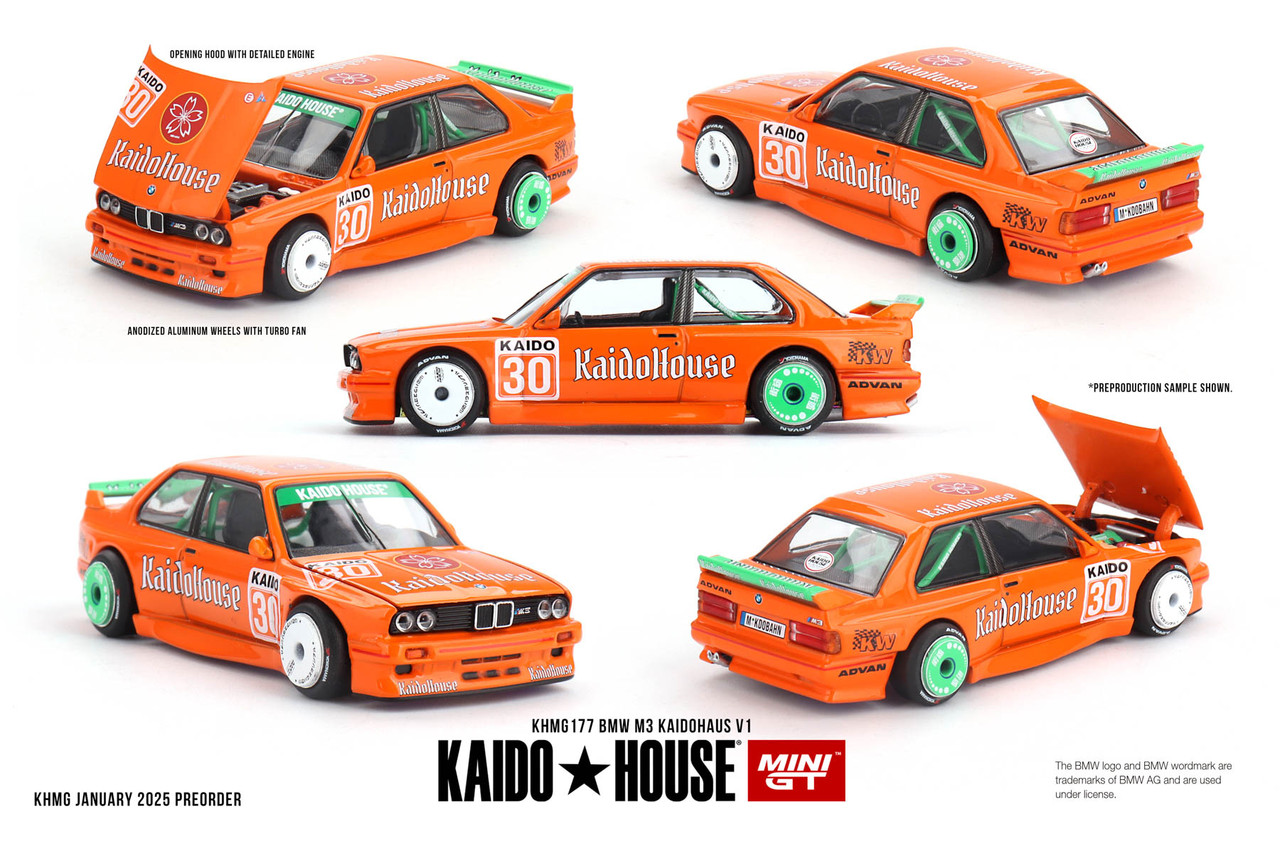 KAIDO HOUSE LTDEDN BMW M3 街道ハウス 1/64 Kaido House BMW M3 E30 #30 KaidoHaus V1 (Orange
