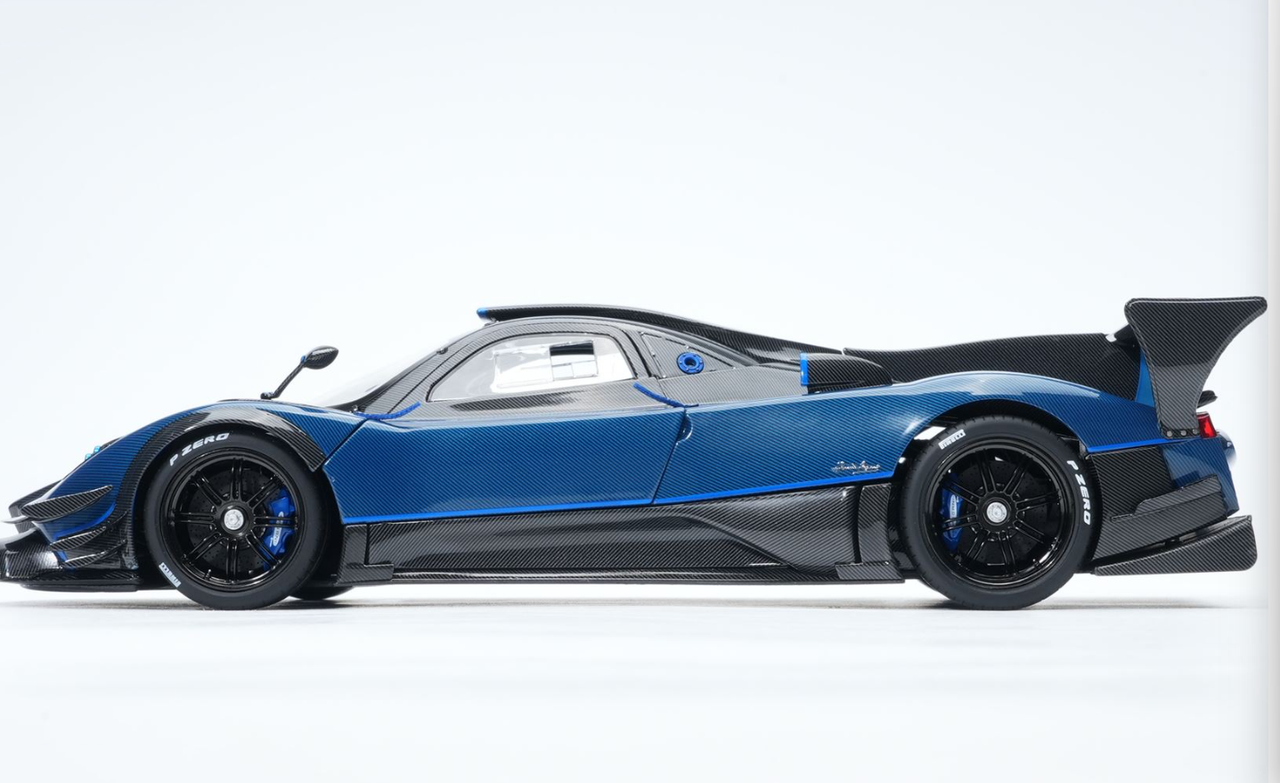 1/18 BBR & Almost Real Pagani Zonda Revolucion (Carbon Black & Blue) Full Open Diecast Car Model with Standard Package 1/18 BBR & Almost Real Pagani Zonda Revolucion (Carbon Black & Blue) Full Open Diecast Car Model with Standard Package