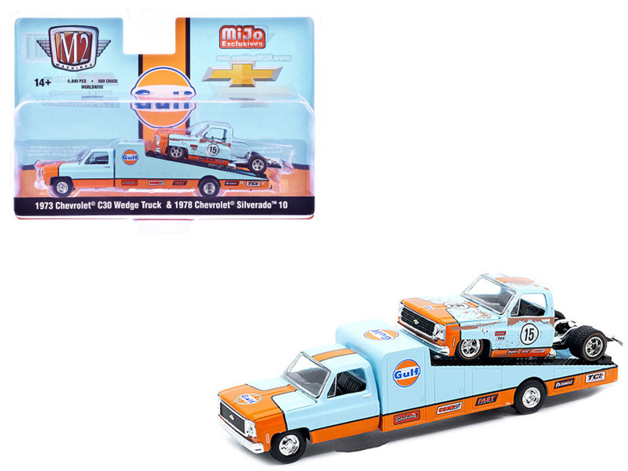 1/64 M2 Machines 1973 Chevrolet C30 Wedge Truck & 1978