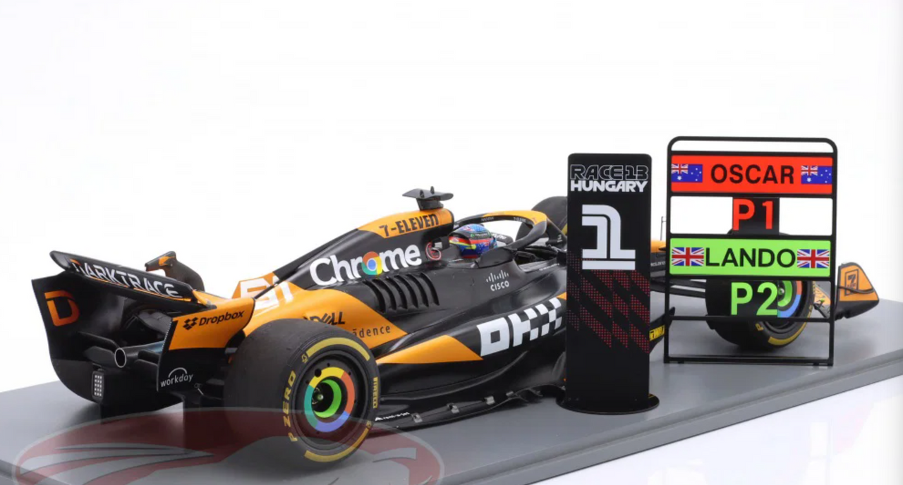 1/12 Spark 2024 Formula 1 McLaren MCL38 Hungarian GP #81 Oscar Piastri Car Model