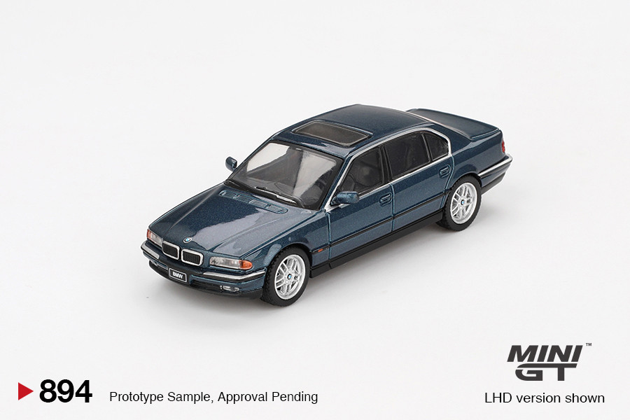 1/64 Mini GT BMW 750iL E38 (Sorrento Blue Metallic) Diecast Car