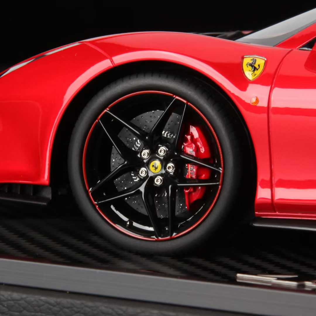 1/18 BBR Ferrari 488 Pista Spider (Red with White Stripe) Car