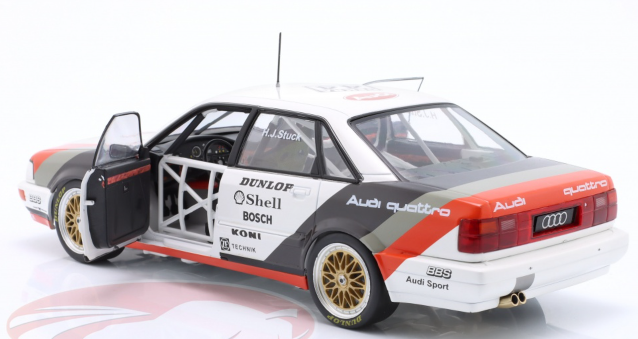 1/18 Werk83 1990 Audi V8 Quattro #44 DTM Champion Schmidt Motorsport Technik Hans-Joachim Stuck Diecast Car Model