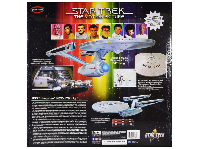 Skill 2 Model Kit U.S.S. Enterprise NCC-1701 Refit Spaceship 