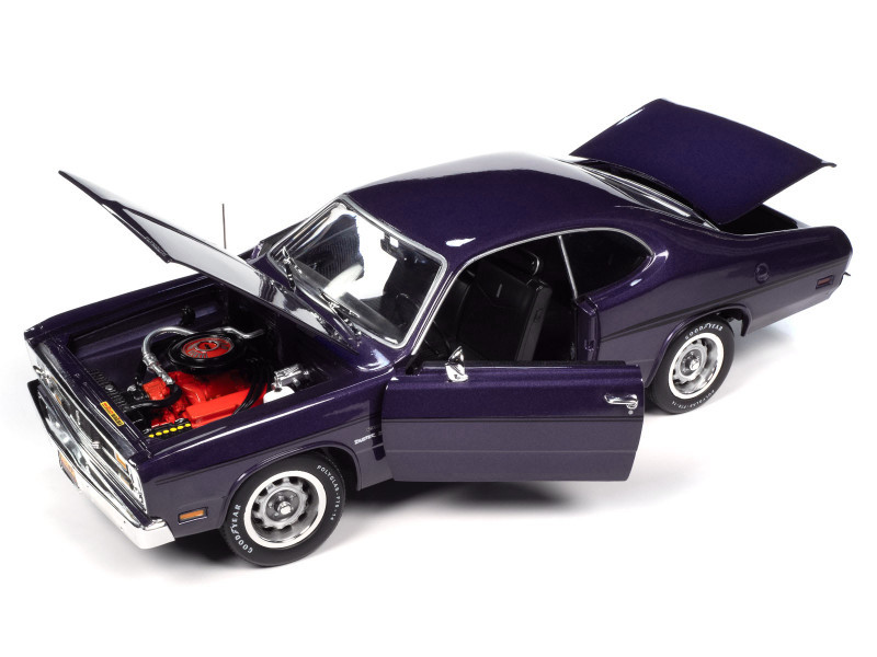 H 1970 Plymouth Duster 340 Violet Metallic with Black Stripes 