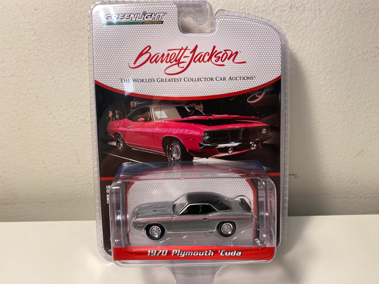 CHASE CAR 1/64 Greenlight 1970 Plymouth Barracuda Moulin Rouge