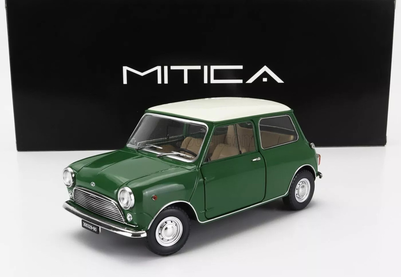 1/18 Mitica 1966 Mini Cooper MK1 (Green) Diecast Car Model