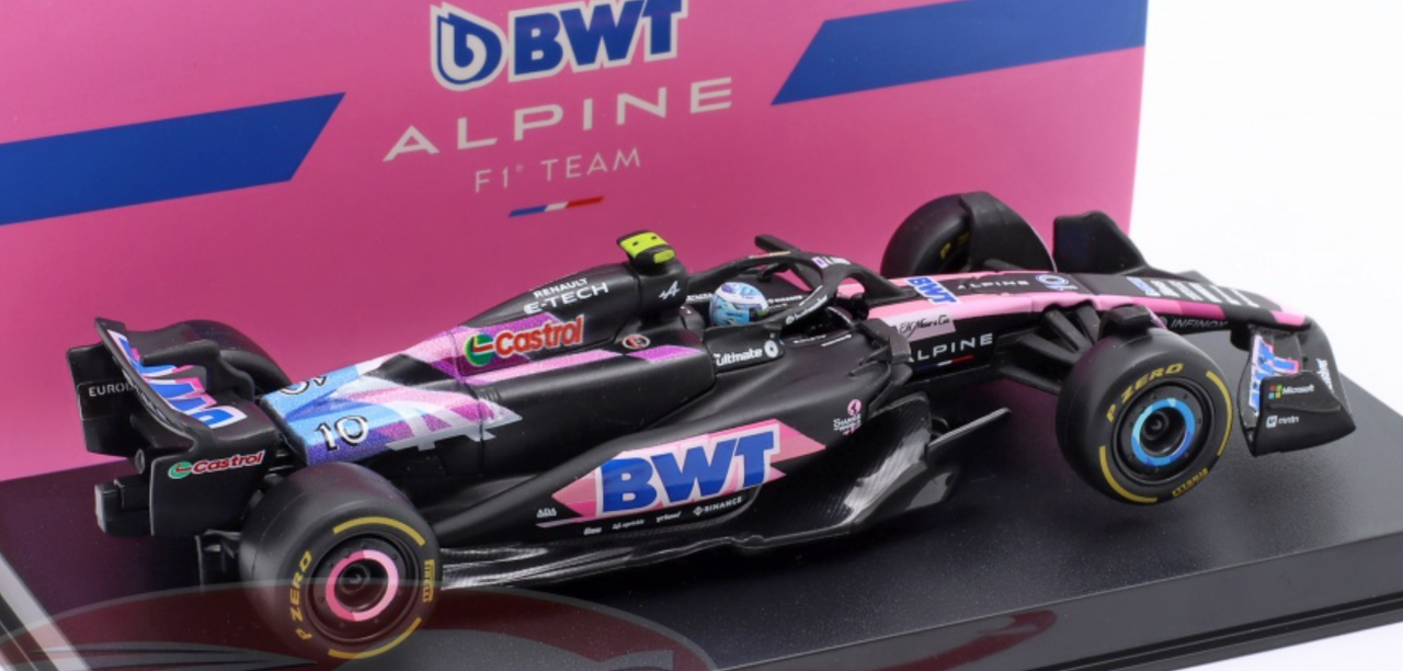 1/43 BBurageo 2024 Formula 1 Pierre Gasly Alpine A524 #10 Car Model with Driver Figure