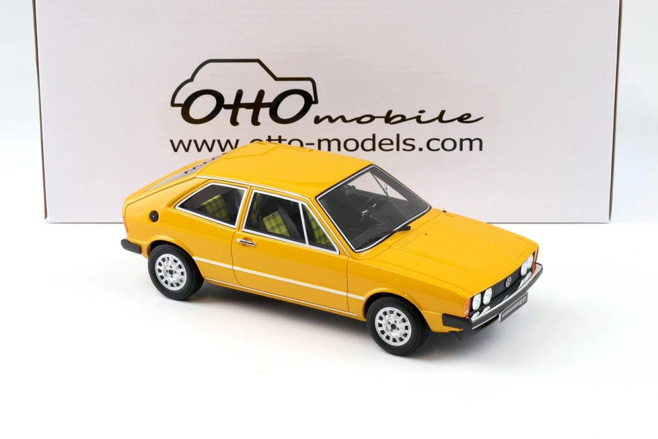 1/18 OTTO 1977 Volkswagen Scirocco GTI MK1 Jaune Marino Orange Car