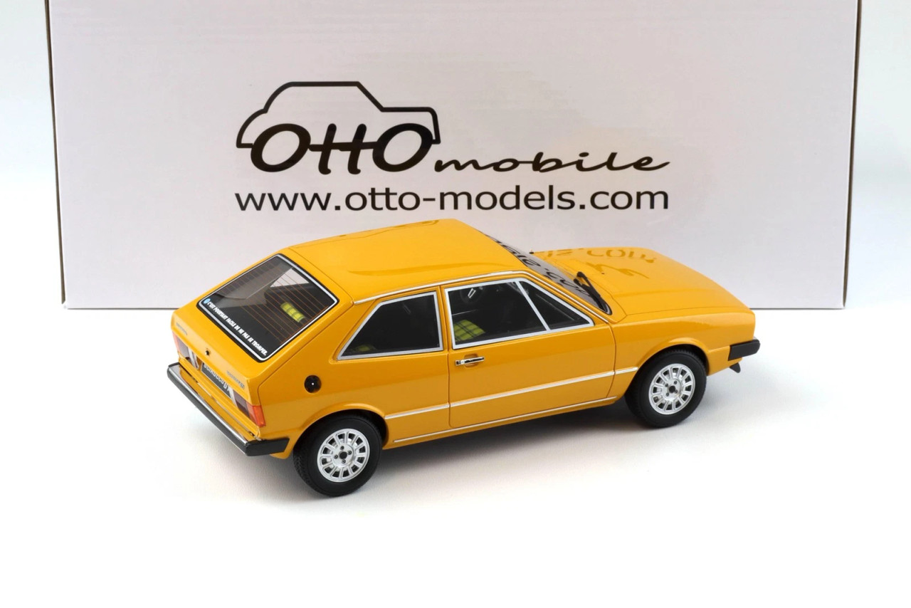 1/18 OTTO 1977 Volkswagen Scirocco GTI MK1 Jaune Marino Orange Car