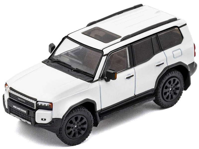 Toyota Land Cruiser Prado 250 White Metallic 1/64 Diecast Model