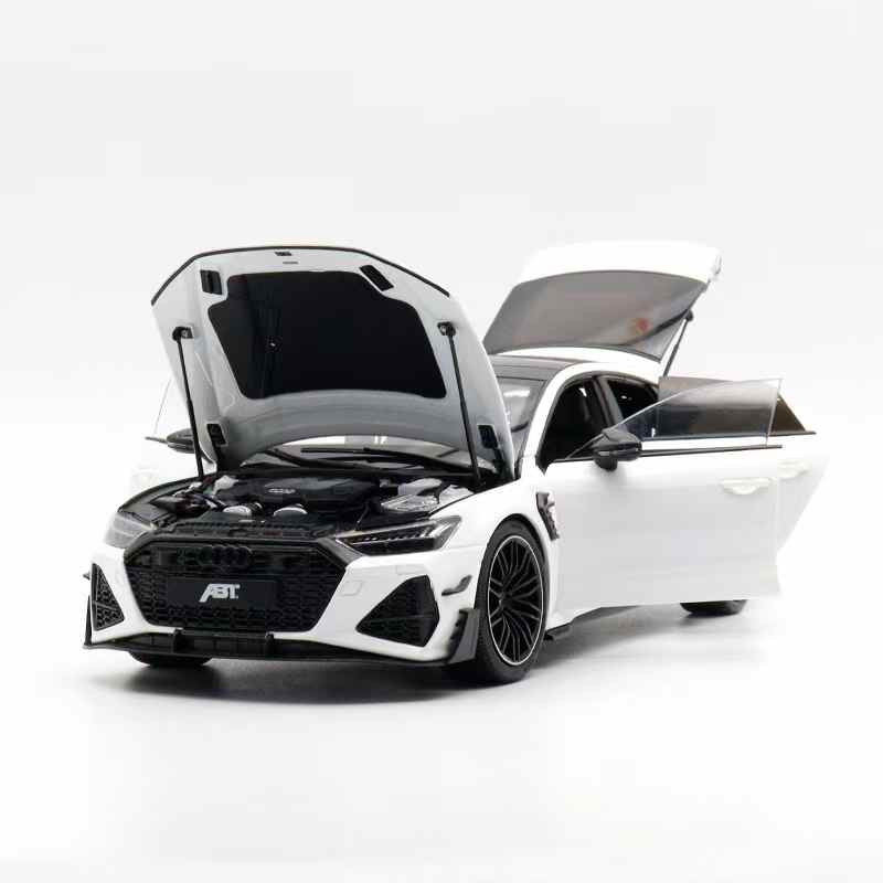 カン 1/18 Kengfai Audi RS7 ABT C8 Sportback (Pearl White) Diecast Car