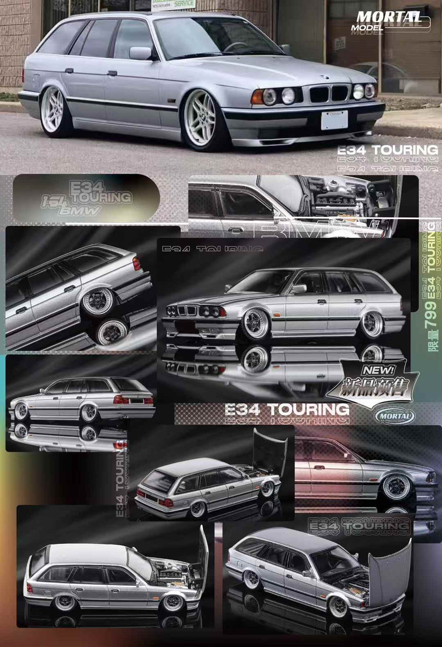 1/64 Mortal BMW 5 Series E34 Touring (Silver) Diecast Car Model
