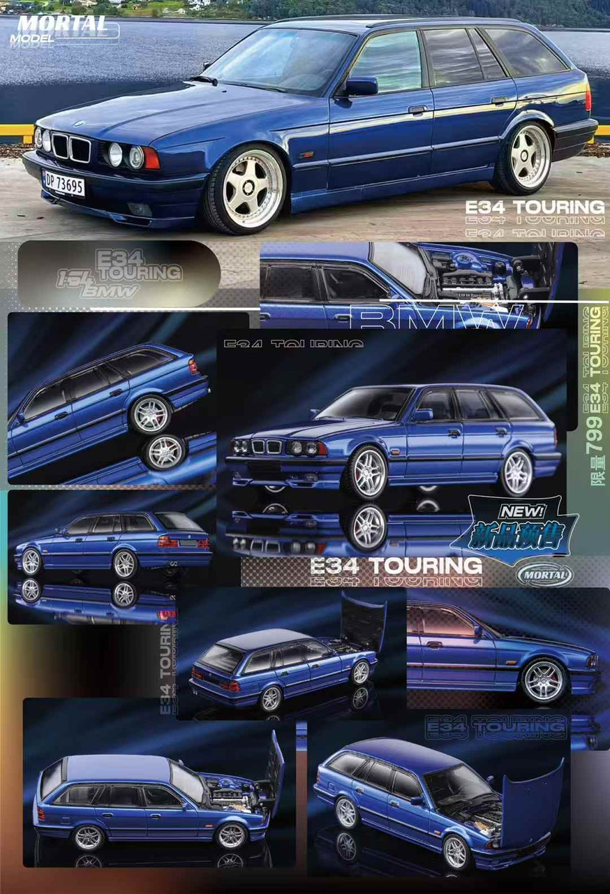 1/64 Mortal BMW 5 Series E34 Touring (Pearl Blue) Diecast Car