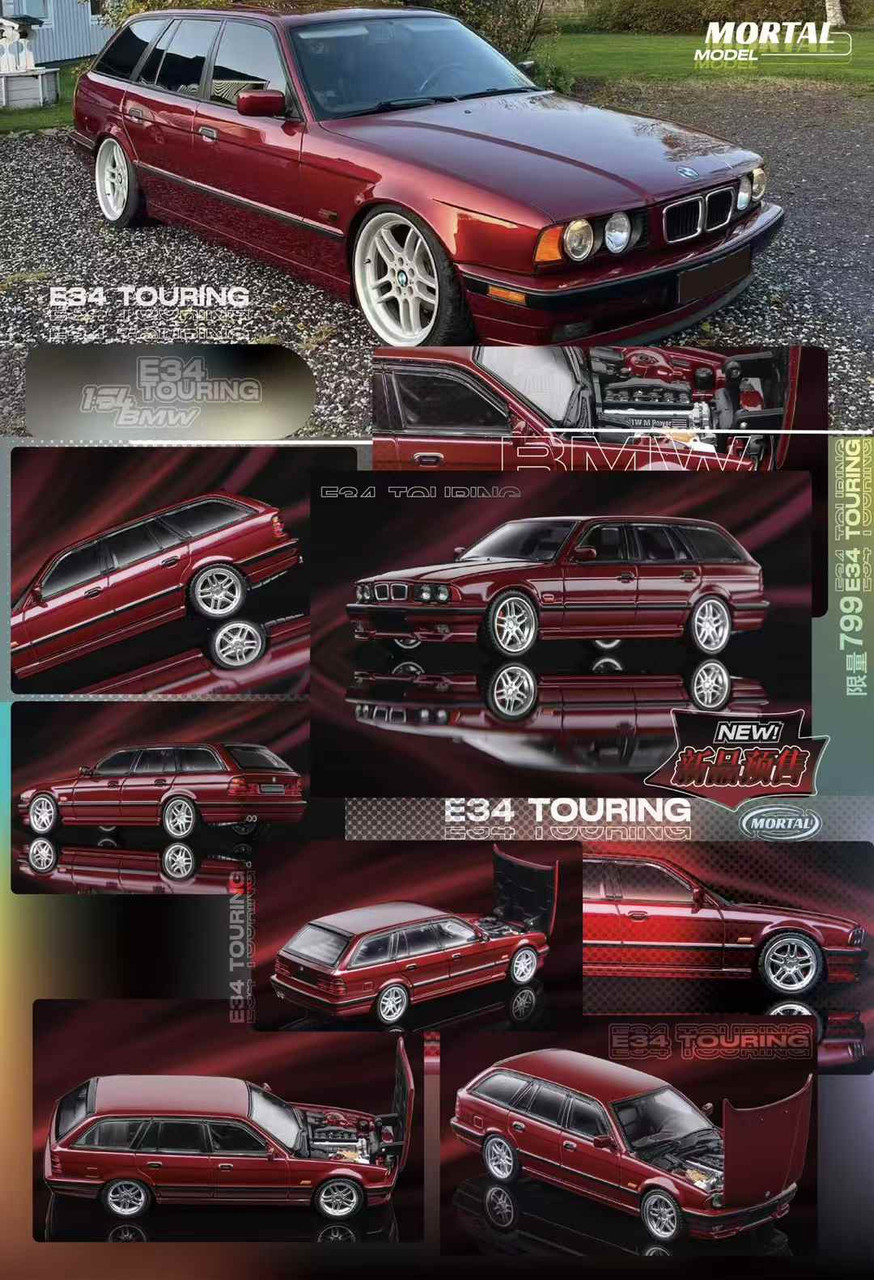 1/64 Mortal BMW 5 Series E34 Touring (Red) Diecast Car Model