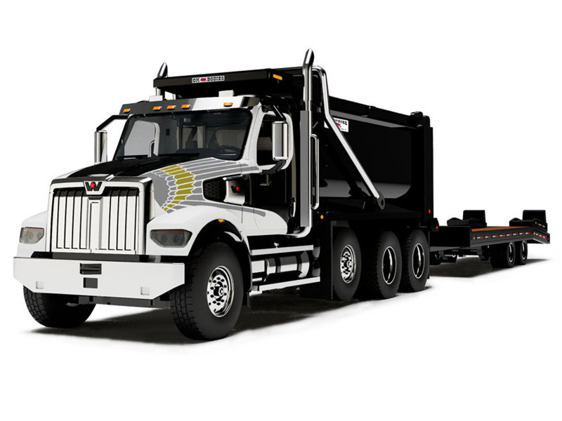 Western Star 49X Truck with Ox Bodies Dump & Beaver Tail Trailer
