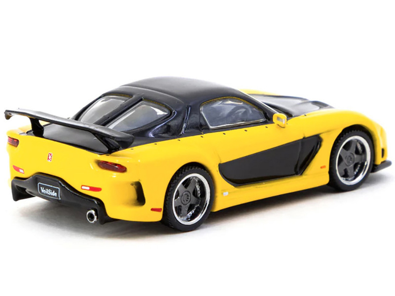 1/64 Tarmac Works Mazda RX-7 VeilSide Fortune7 (Yellow & Black) Diecast Car Model