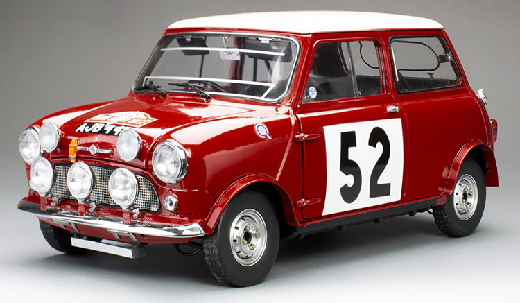 1/12 Sunstar 1965 Mini Cooper S #52 T.Makinen, P.Easter Winner Rally Monaco Diecast Car Model