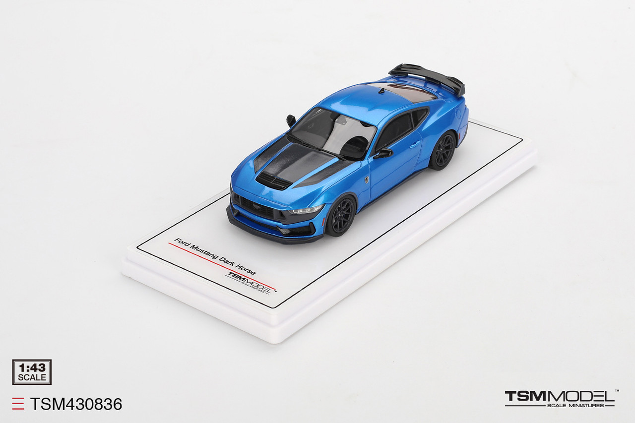 1/43 TSM 2024 Ford Mustang Dark Horse (Grabber Blue) Car
