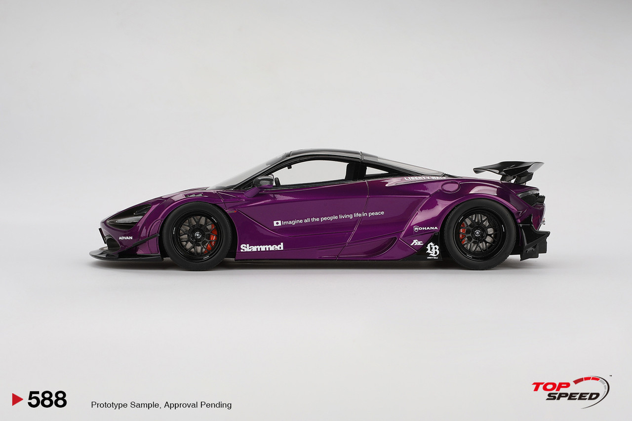 TOP SPEED 1/18 マクラーレン 720S LB★Works 1/18 Top Speed McLaren 720S LB☆Works (Purple) Car Model