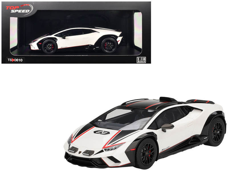 1/18 Top Speed Lamborghini Huracán Sterrato (Bianco Asopo White) Car Model