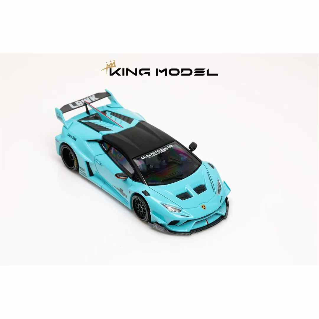1/64 King Model Lamborghini Huracan LBWK (Metallic Tiffany Blue