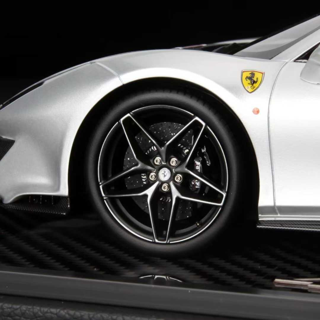 1/18 BBR Ferrari 488 Pista Spider (Nurburgring Silver) Car Model