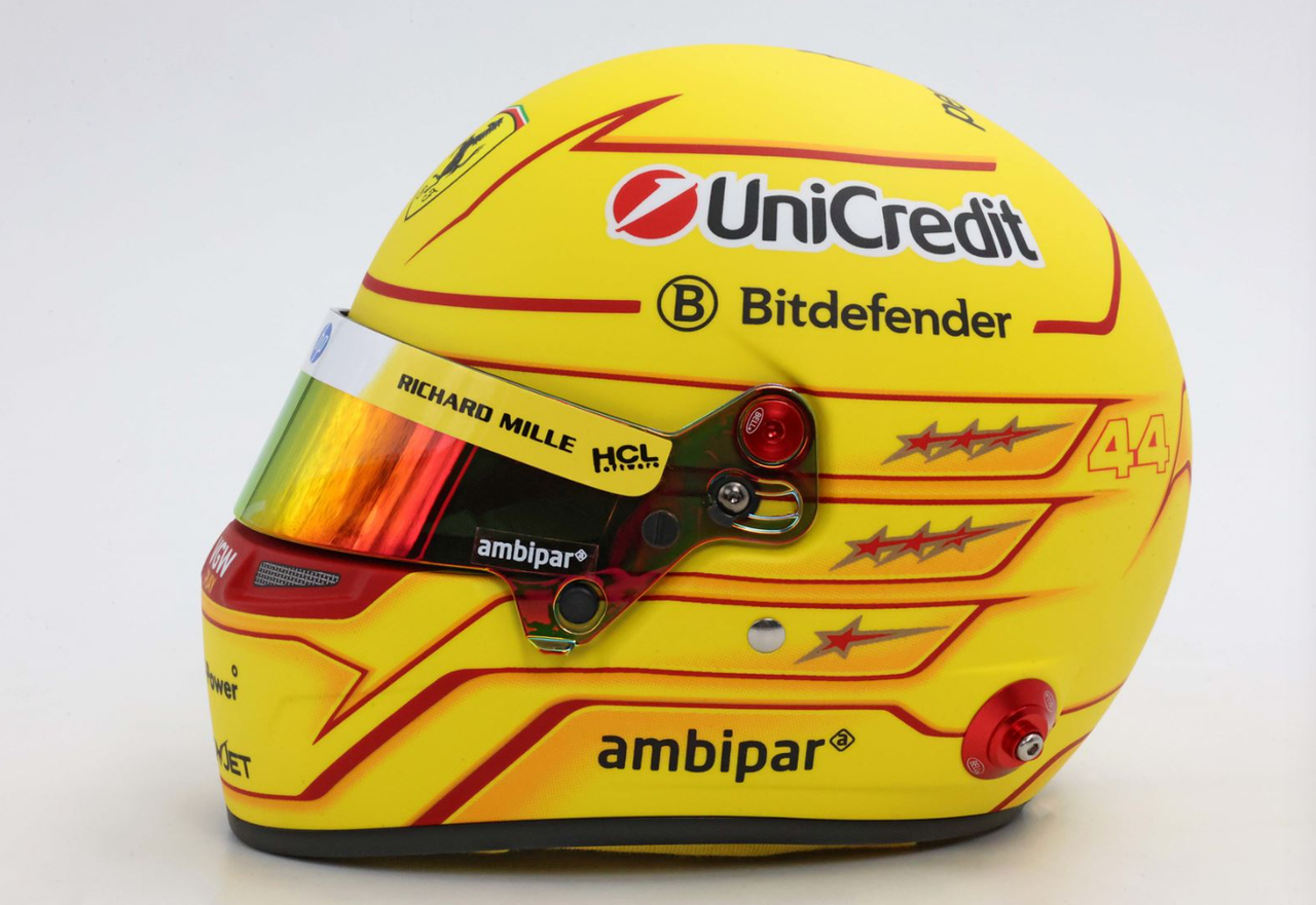 1/2 Bell 2025 Formula 1 Ferrari #44 Lewis Hamilton Helmet Model